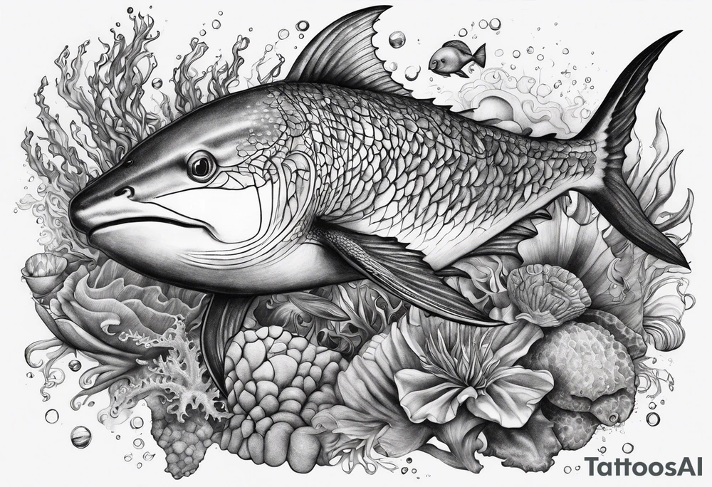 Sea creatures tattoo idea