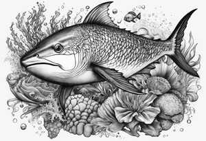 Sea creatures tattoo idea