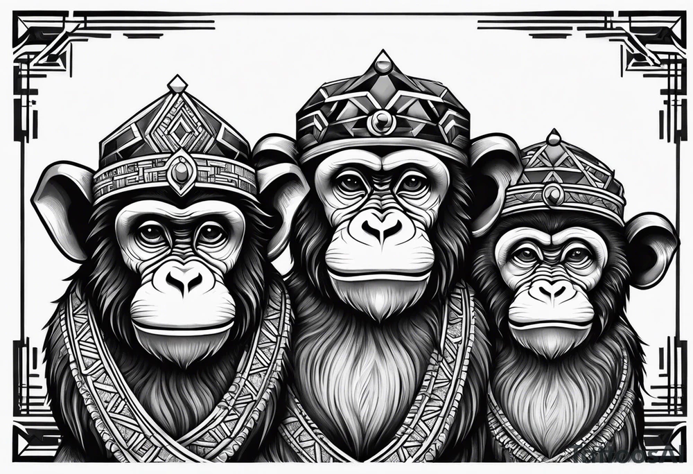 three wise monkeys tattoo idea
