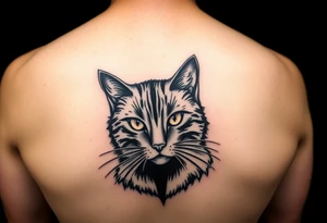 black cat tattoo idea