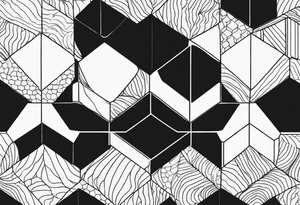 scales hexagons tattoo idea