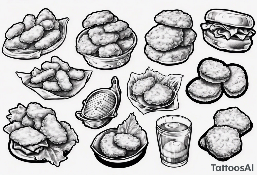 Chicken nuggets tattoo idea