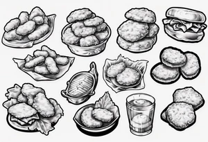 Chicken nuggets tattoo idea