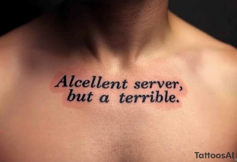 Alcohol is an excellent servant, but a terrible master tattoo idea