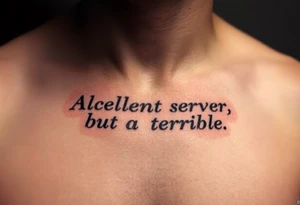 Alcohol is an excellent servant, but a terrible master tattoo idea