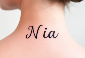 name Nia tattoo idea