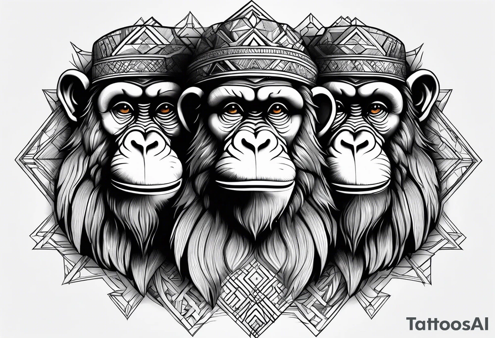 three wise monkeys tattoo idea