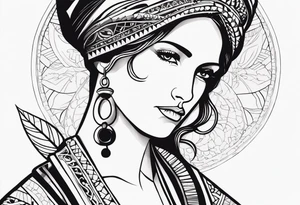 Griechische frau skulptur tattoo idea