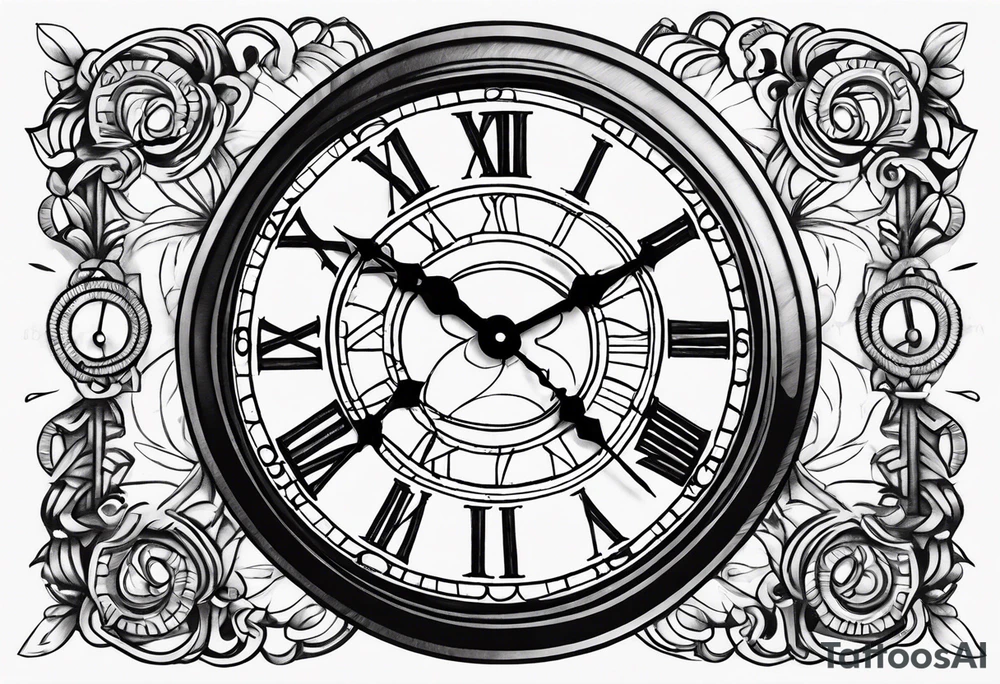 timeclock roman numeral tattoo idea