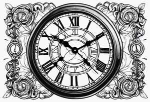 timeclock roman numeral tattoo idea