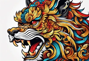 foo dog tattoo idea