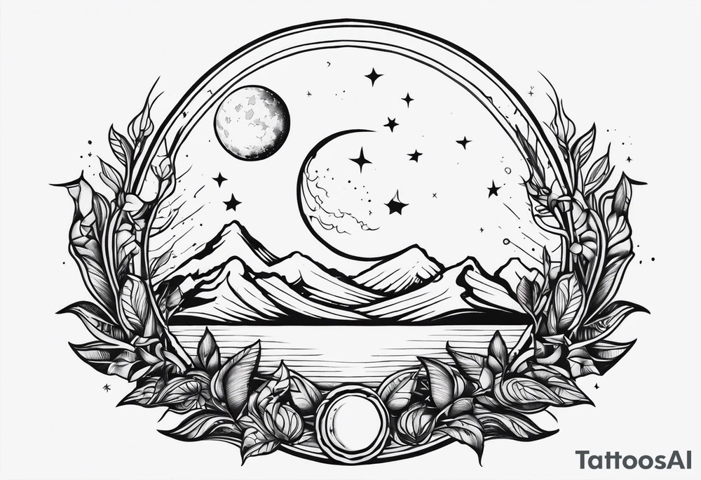 sacred moon tattoo idea