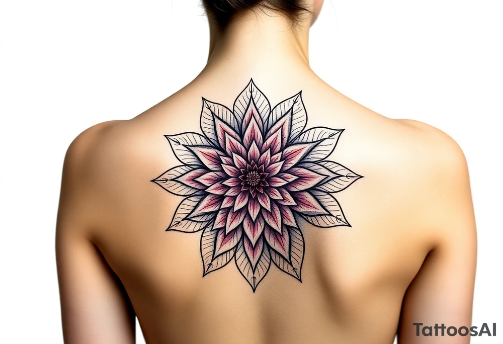 Dahlia mandala tattoo idea