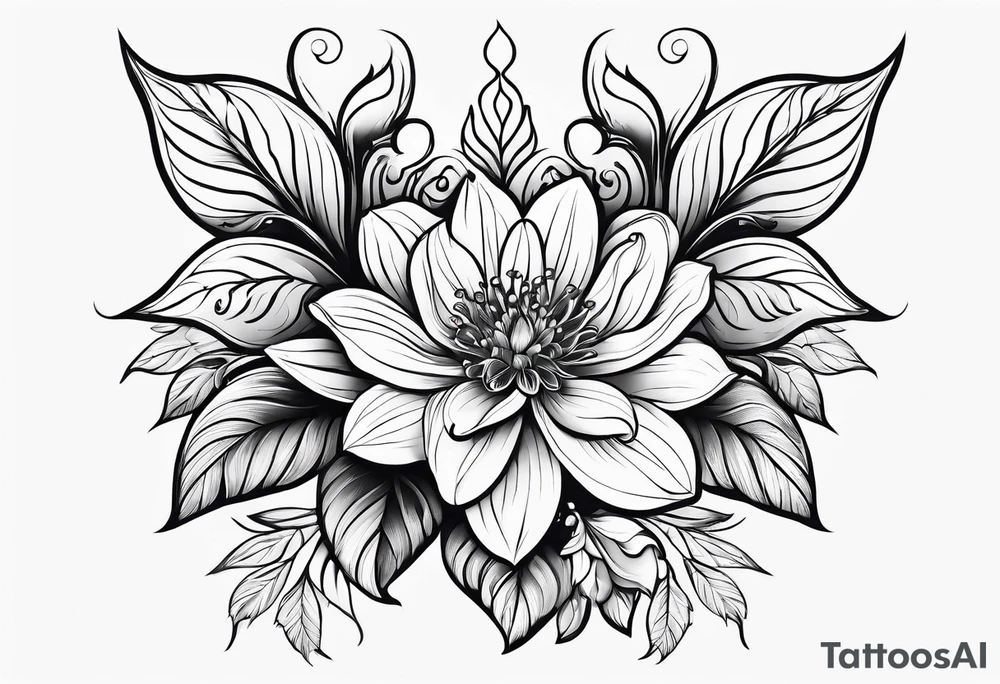 ornaments of flowers for a mom tattoo idea