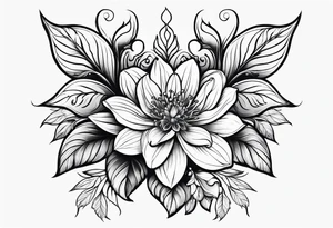 ornaments of flowers for a mom tattoo idea