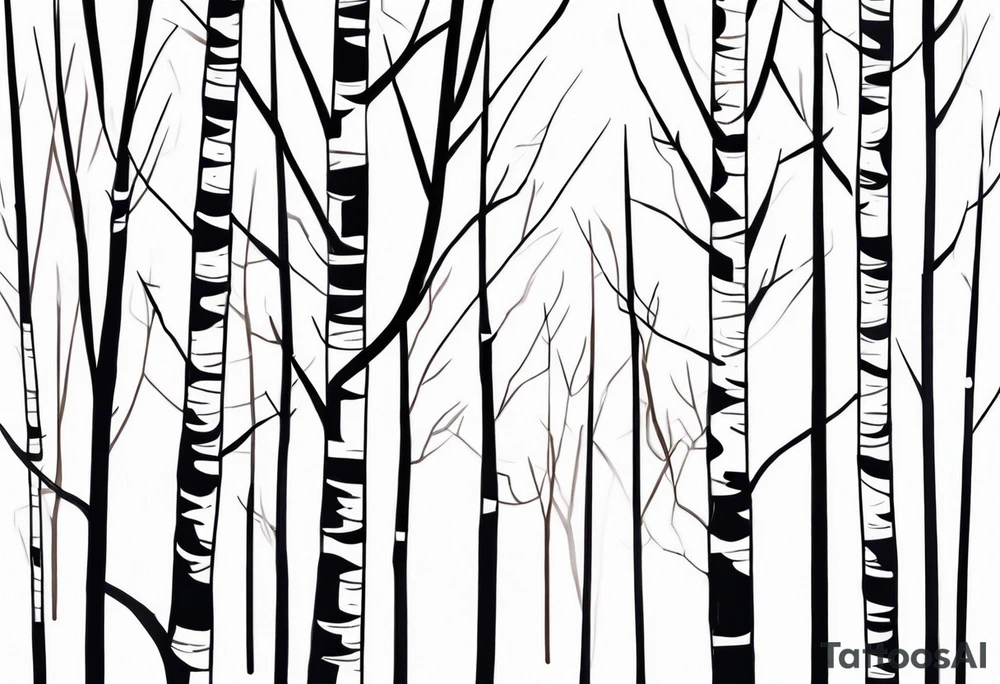 birch trees tattoo idea