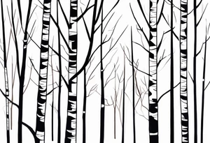 birch trees tattoo idea