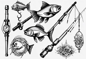 Fishing rod tattoo idea