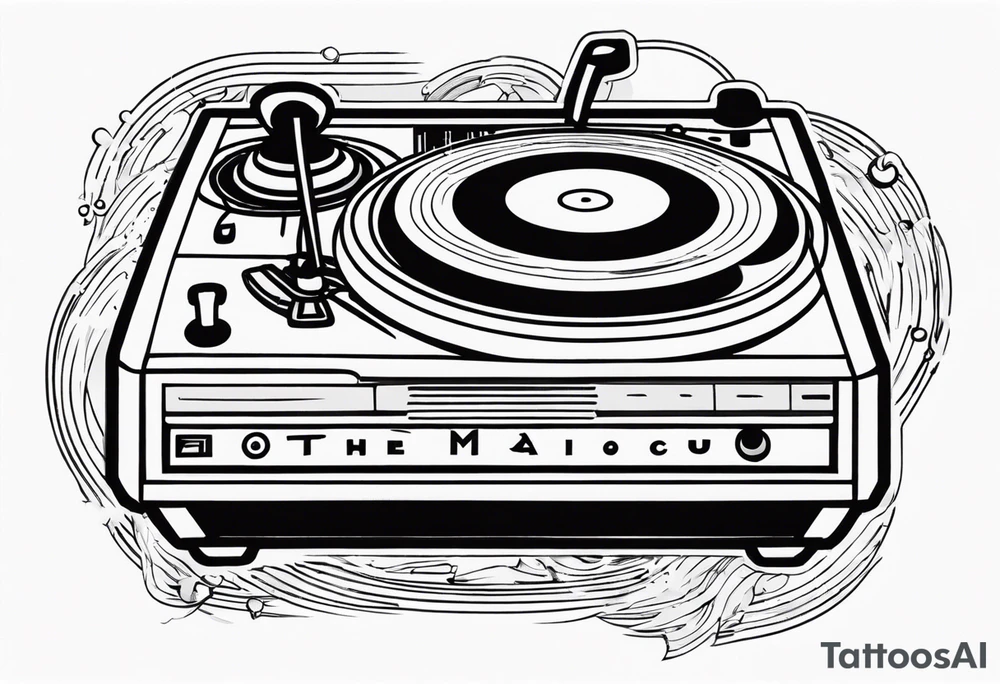 dj text tattoo idea