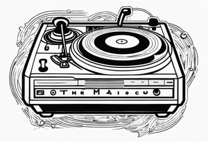 dj text tattoo idea