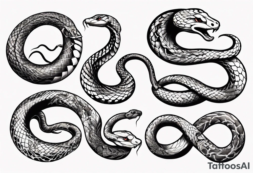 snake eating its own tail tattoo idea