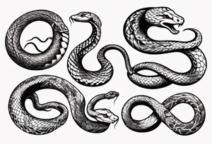 snake eating its own tail tattoo idea