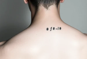 Minimalistic tattoo of a computer code snippet in C# tattoo idea