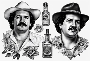 Pablo escobar realistic tattoo idea