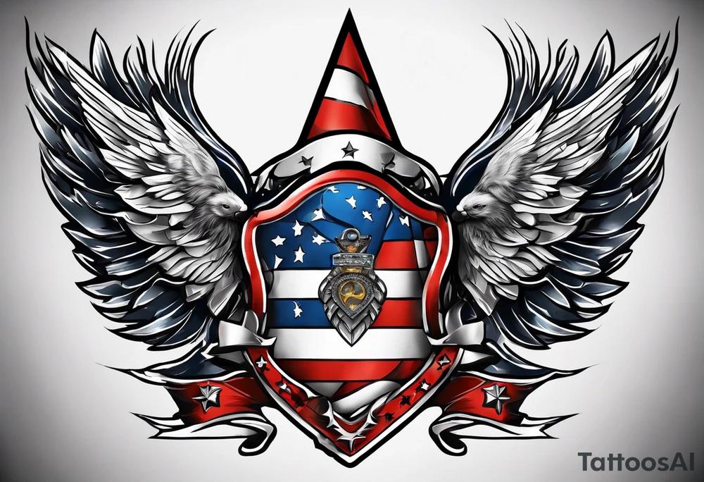 Paw print Air Force tattoo idea