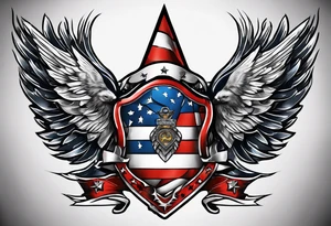 Paw print Air Force tattoo idea