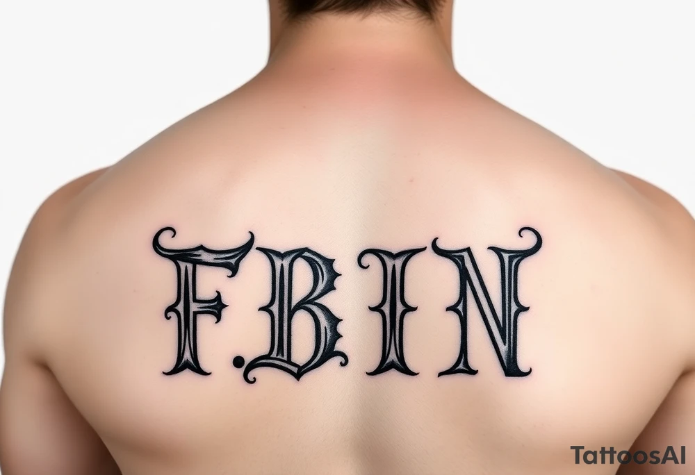 F.B.N. Letter tattoo idea