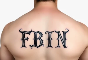 F.B.N. Letter tattoo idea