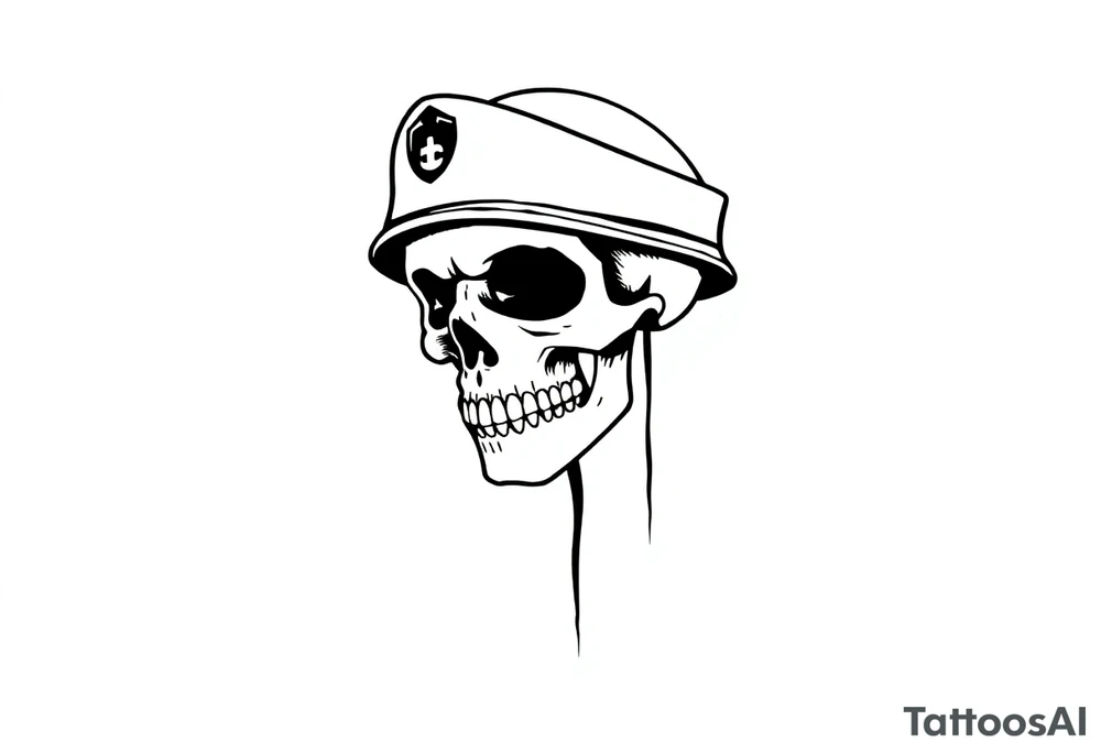 soldier skull tattoo idea