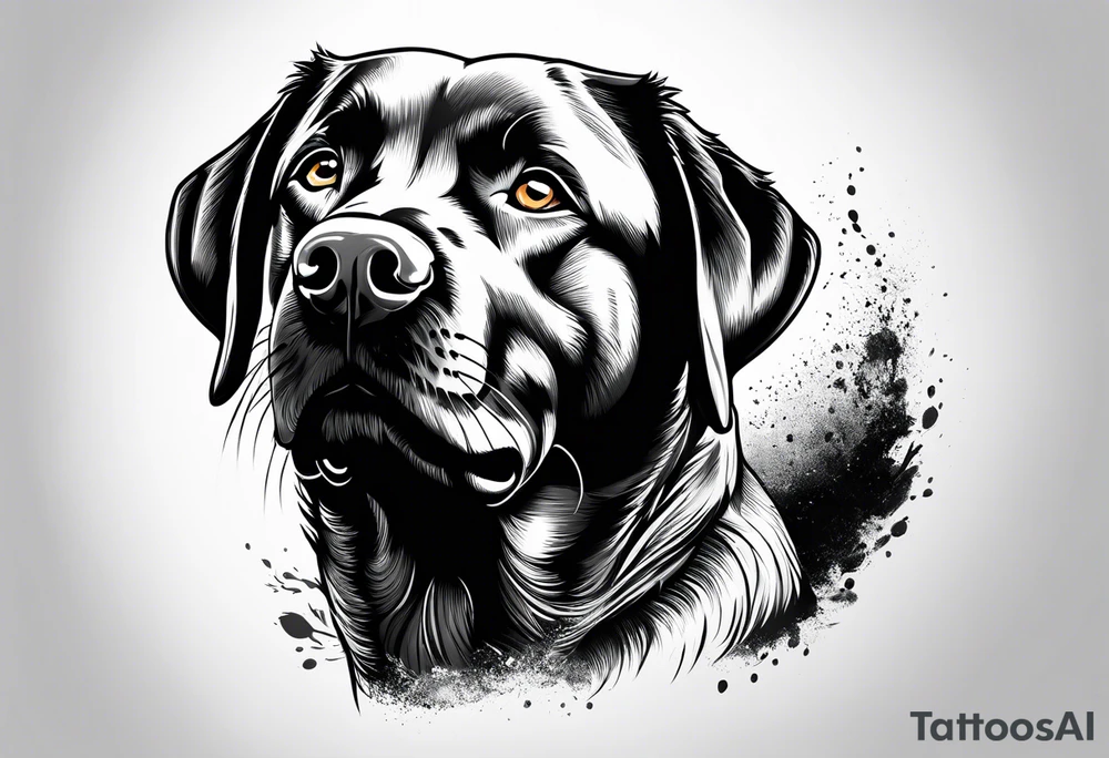 LABRADOR barking tattoo idea