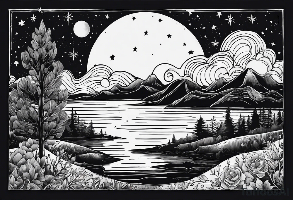 Goodnight moon and goodnight you, when you're all that I think about tattoo idea