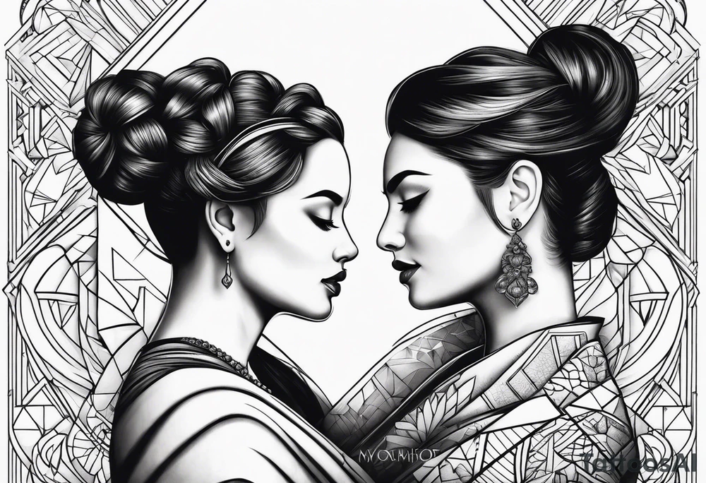 mother, father and daughter tattoo idea