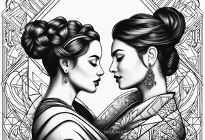 mother, father and daughter tattoo idea