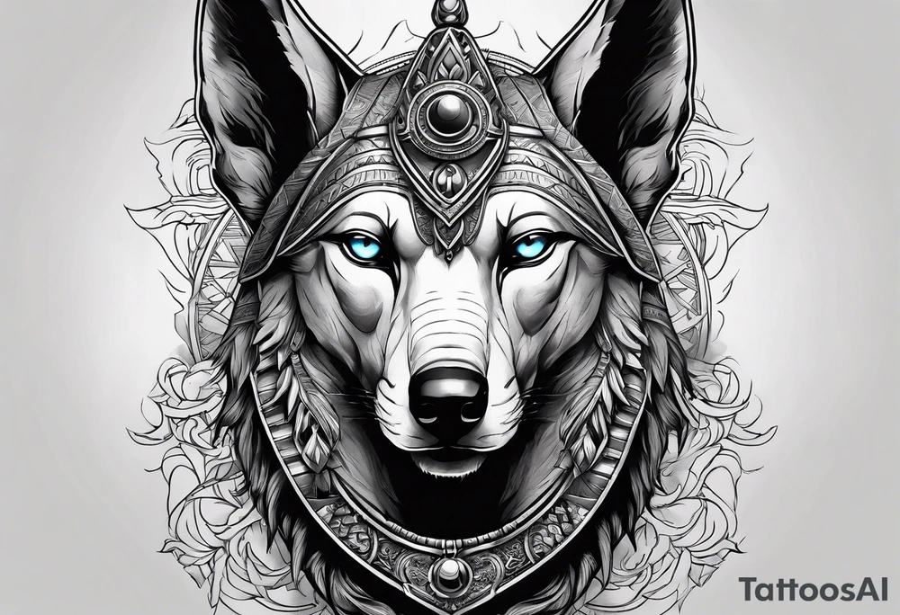 Batalla Anubis and ra tattoo idea