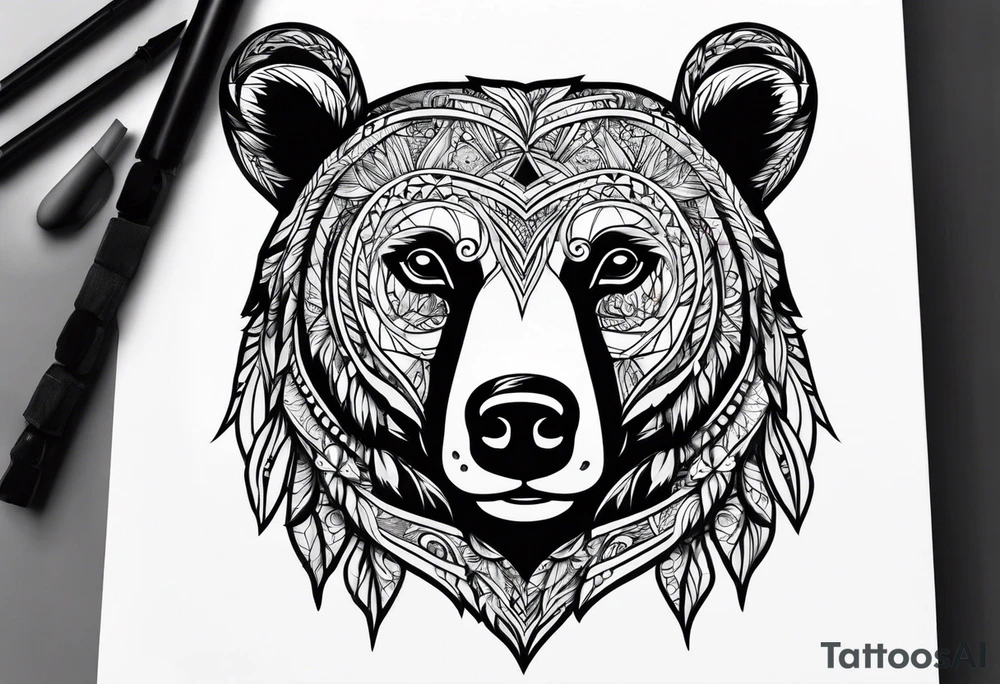 small bear tattoo idea