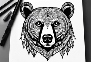 small bear tattoo idea