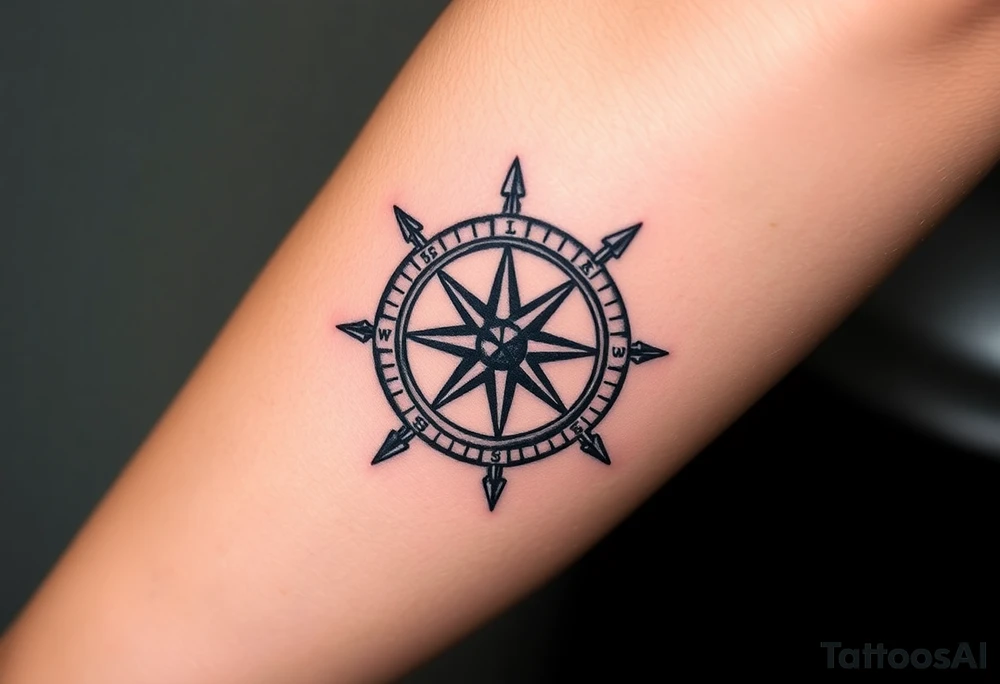 compass tattoo idea