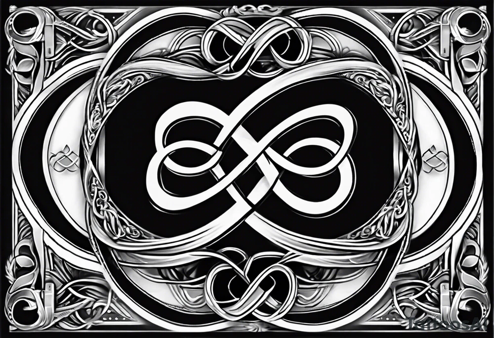 Double infinity symbol with TB5 shown once inside symbol tattoo idea