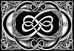 Double infinity symbol with TB5 shown once inside symbol tattoo idea