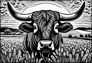 The state of Nebraska and Kansas. Inside of Nebraska I want the Nebraska "N" and a buffalo head, inside of Kansas I want wheat fields and a sunset tattoo idea