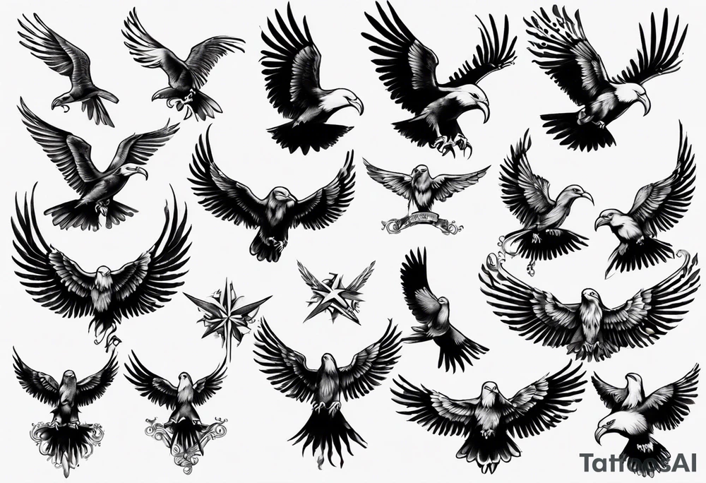 Lynyrd Skynyrd highly detailed, free bird tattoo idea