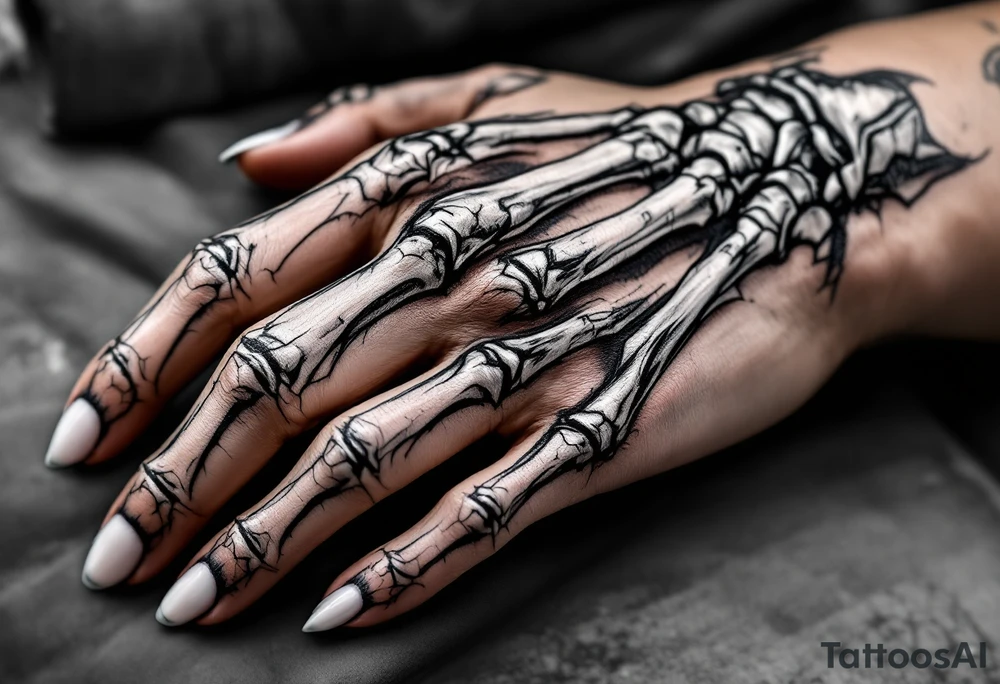 Skeleton hand tattoo tattoo idea