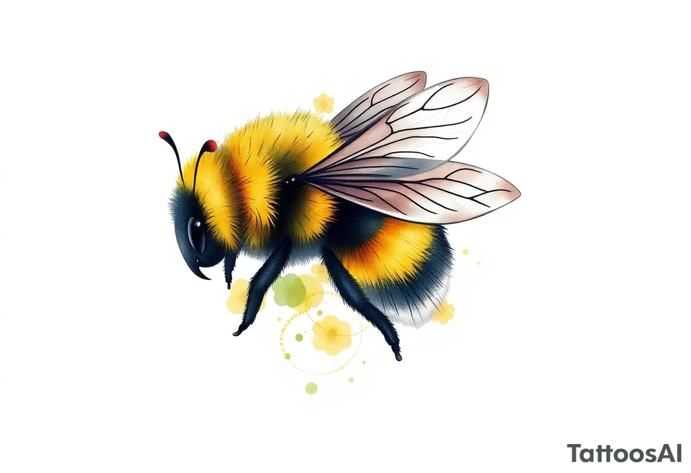 Cute bumblebee tattoo idea