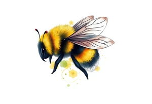 Cute bumblebee tattoo idea