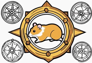 A hamster running in his wheel tattoo idea