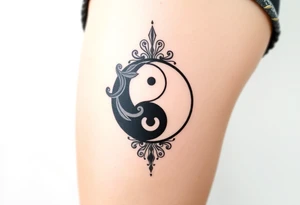 Ying yang symbol tattoo idea